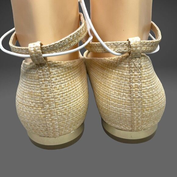 Liz Claiborne Womens Calico Natural Weave Pointed Toe Ballet Flat Size 7.5‎ W - Picture 7 of 11